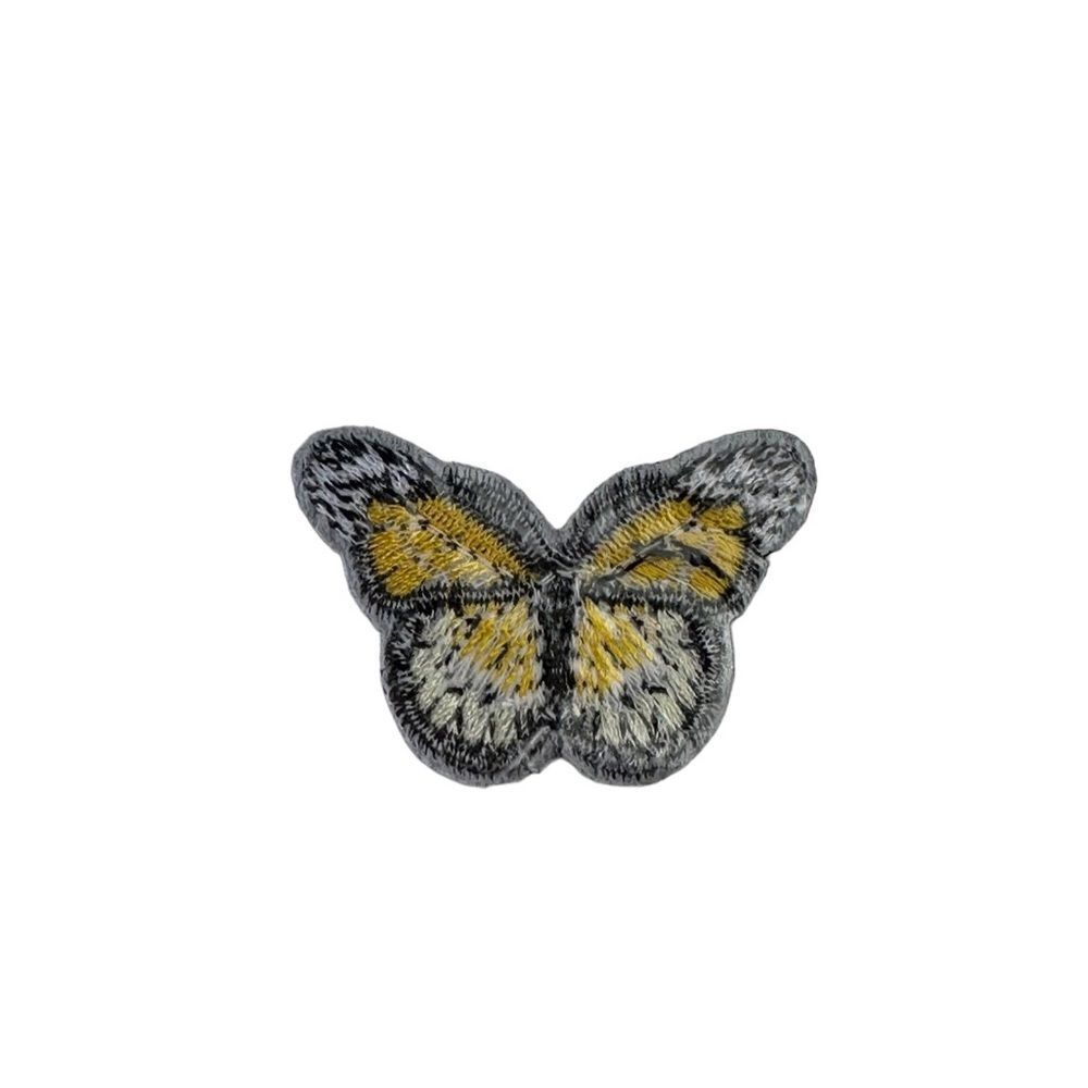 Small Yellow Butterfly Embroidered Patch - Picture 3 of 3